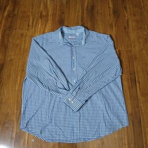Izod Men's Blue and White Shirt